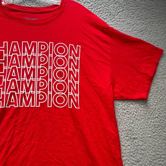 Champion T Shirt Mens XL Red Graphic Short Sleeve Crewneck - Picture 7 of 12